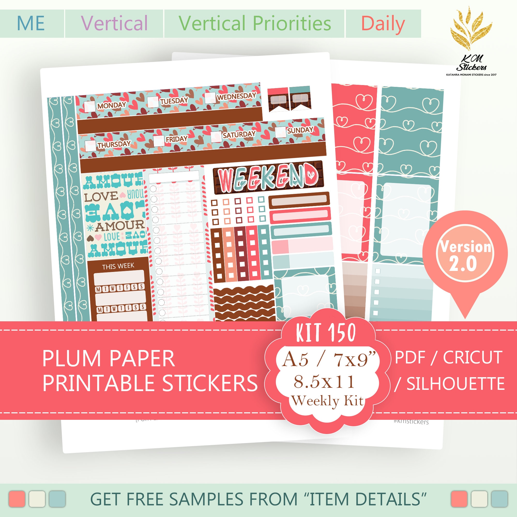 KIT 150 Printable Weekly Kit Version 2.0 for Vertical ME - Etsy