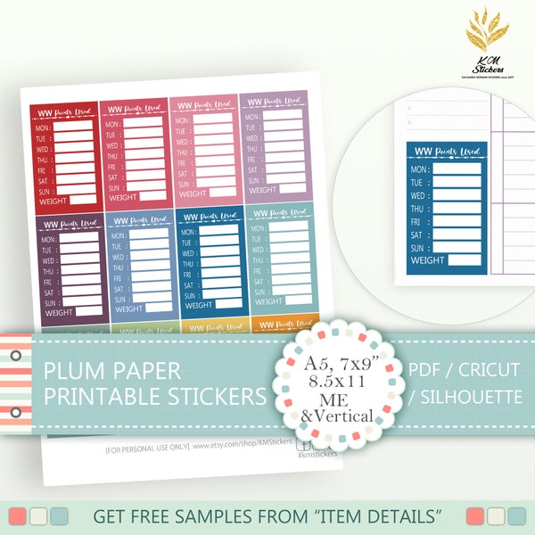 Weight Watchers Printable - Etsy