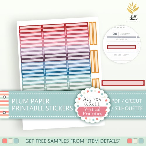 Printable Box Stickers A5 7x9 8.5x11 Monthly and Vertical - Etsy