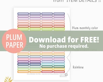 Adesivos imprimíveis GRÁTIS_Plum Paper – Acesso pelo link da descrição, Não está à venda! (adesivos de caixa de 1 linha_a9.1)