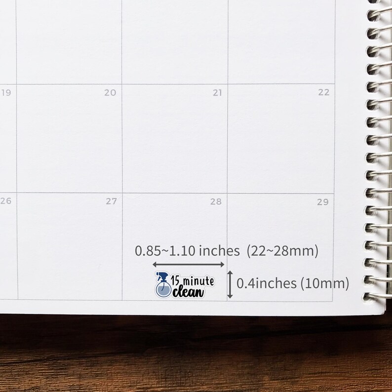 Blue Clean Sticker Printable Mini Clean Stickers Bundle, Planner Stickers, Cleaning ...