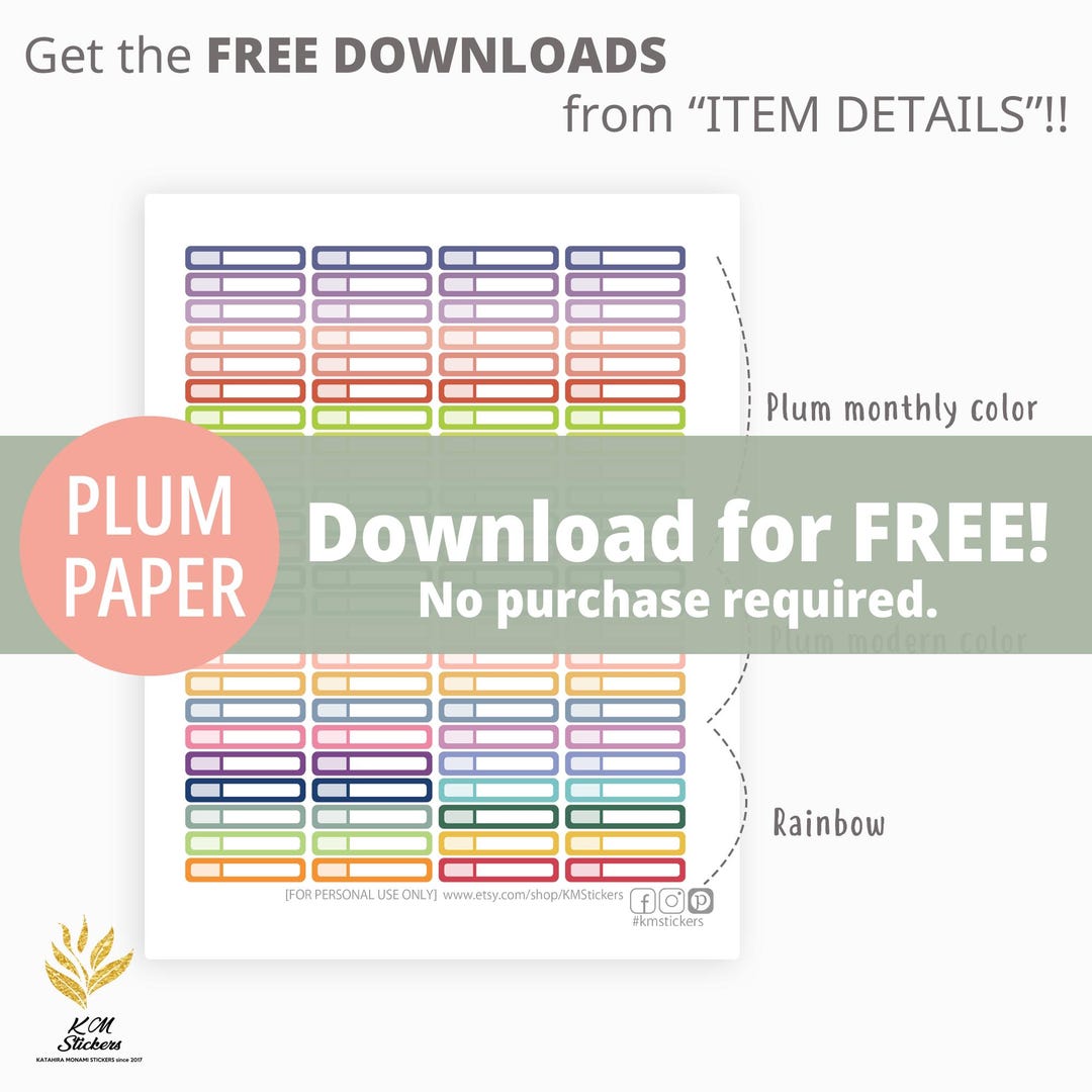 Link In Description Sticker FREE Printeble Stickers_plum Paper – Access via Description Link, Not ...