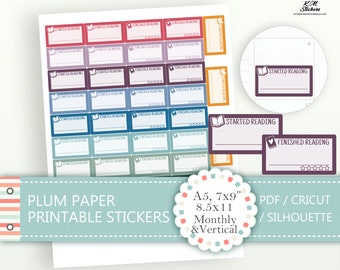 Printable Box Stickers A5 7x9 8.5x11 Monthly and Vertical | Etsy