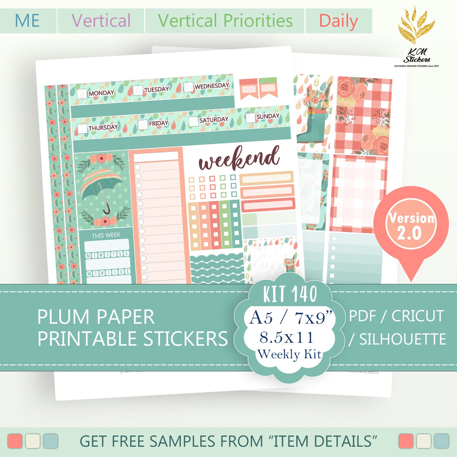 KIT 140 Printable Weekly Kit Version 2.0 for Vertical ME - Etsy