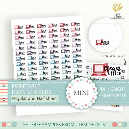 Printable Mini Sheets Stickersregular and Half Sheet Size - Etsy