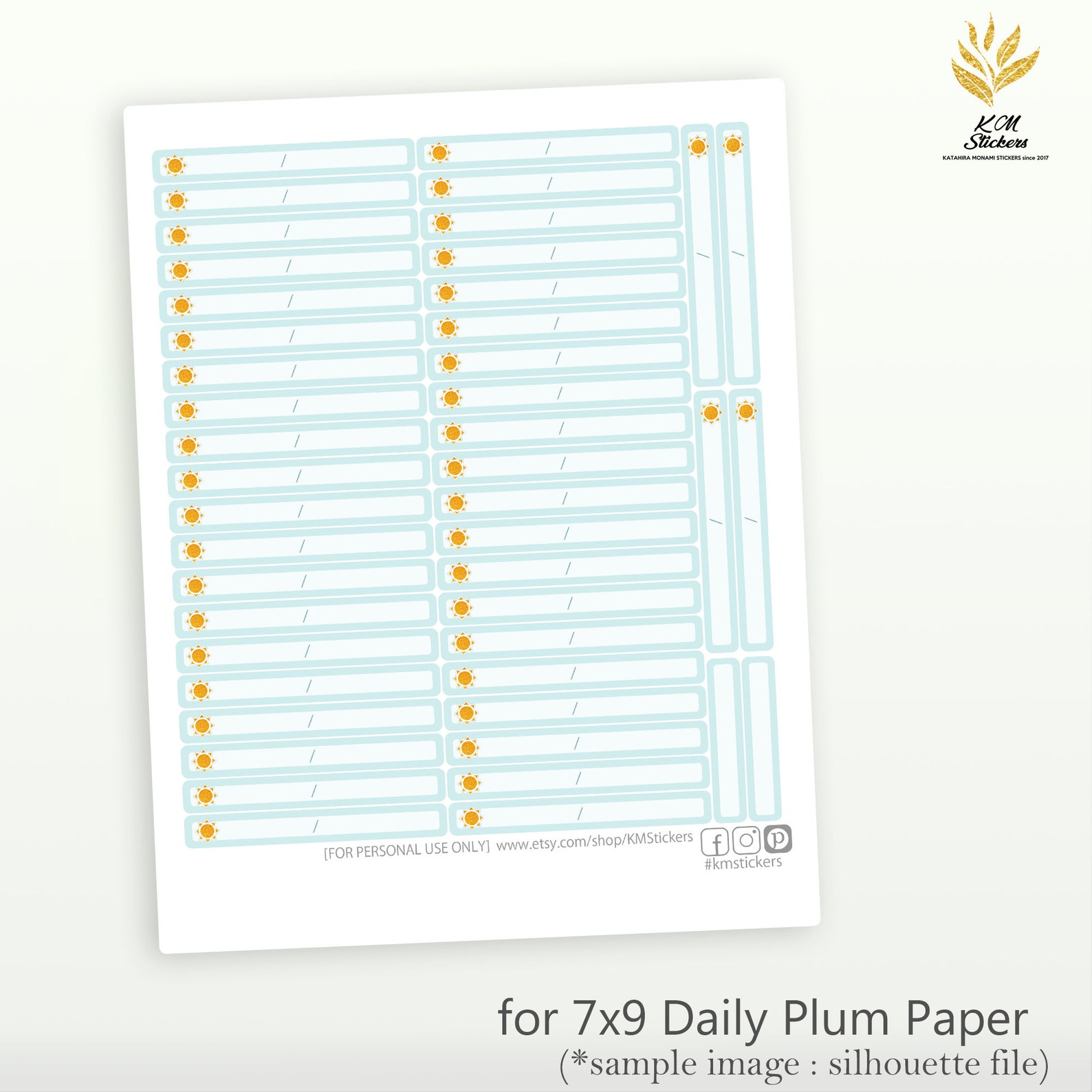 A. Sunny_printable Weather Box Stickers A5 7x9 8.5x11 Daily Etsy