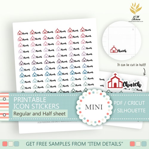 Printable Mini Sheets Stickersregular and Half Sheet Size - Etsy