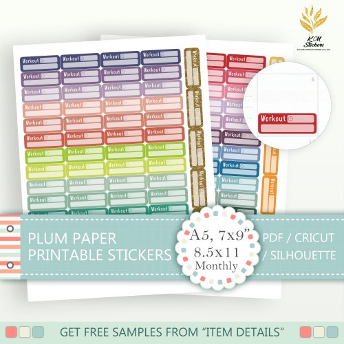Printable Box Stickers A5 7x9 8.5x11 Monthly and Vertical - Etsy