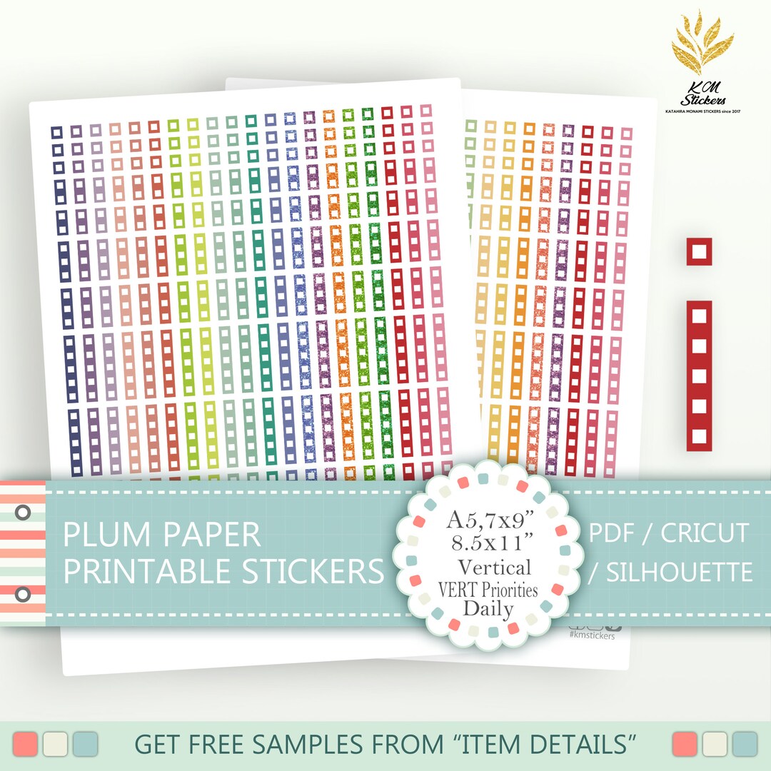 Printable Checklist Stickers for A5 7x9 8.5x11 - Etsy