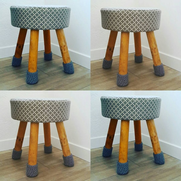 Chaussettes de pieds de tabouret/ chaise / table 100% coton - Diamètre et couleurs au choix