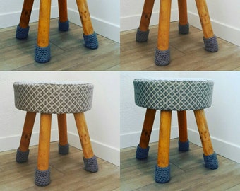 Chaussettes de pieds de tabouret/ chaise / table 100% coton - Diamètre et couleurs au choix