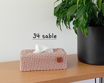 Crochet tissue box cover 100% cotton colors of your choice