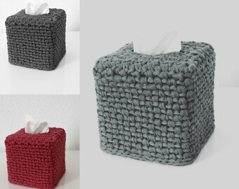 Cover for square crochet tissue box 100% cotton colors of your choice