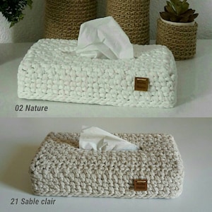 Cover for crochet tissue box 100% cotton colors of your choice