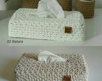 Cover for crochet tissue box 100% cotton colors of your choice