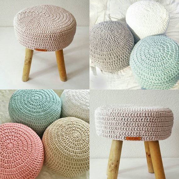 Housse De Tabouret De Bar Rond - Velours Doux, 3 Couches (dont Antidérapante) - Tailles S, M, L - Déco Bohème