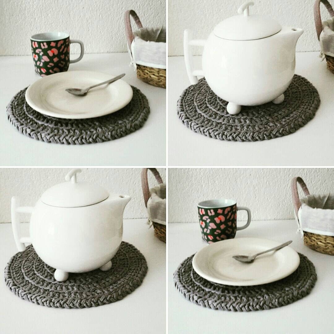 Dessous de Plat/Centre Table Napperon Au Crochet 100% Coton Coloris Choix