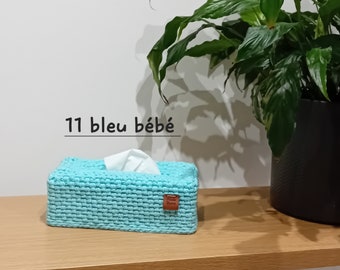 Cover for crochet tissue box 100% cotton colors of your choice