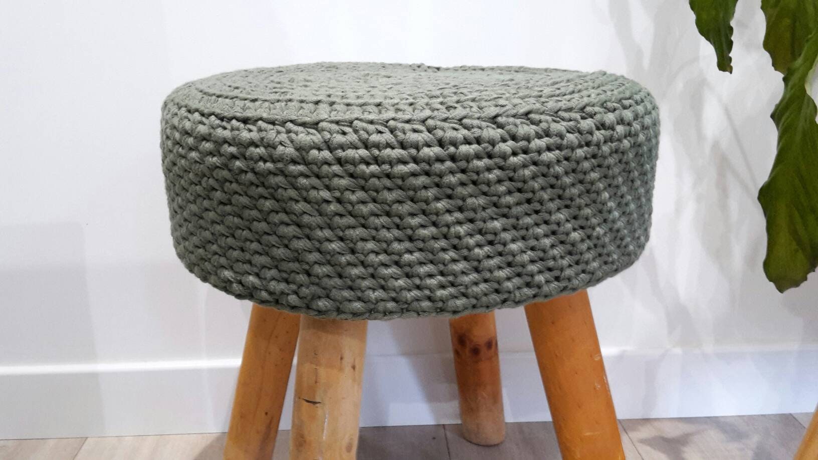 Housse tabouret rond sur mesure et couleurs au choix Modèle JULIA 100%  coton -  France