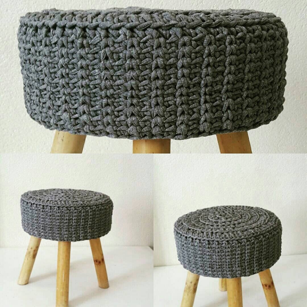 Housse tabouret rond sur mesure et couleurs au choix Modèle CHLOE 100%  coton -  France