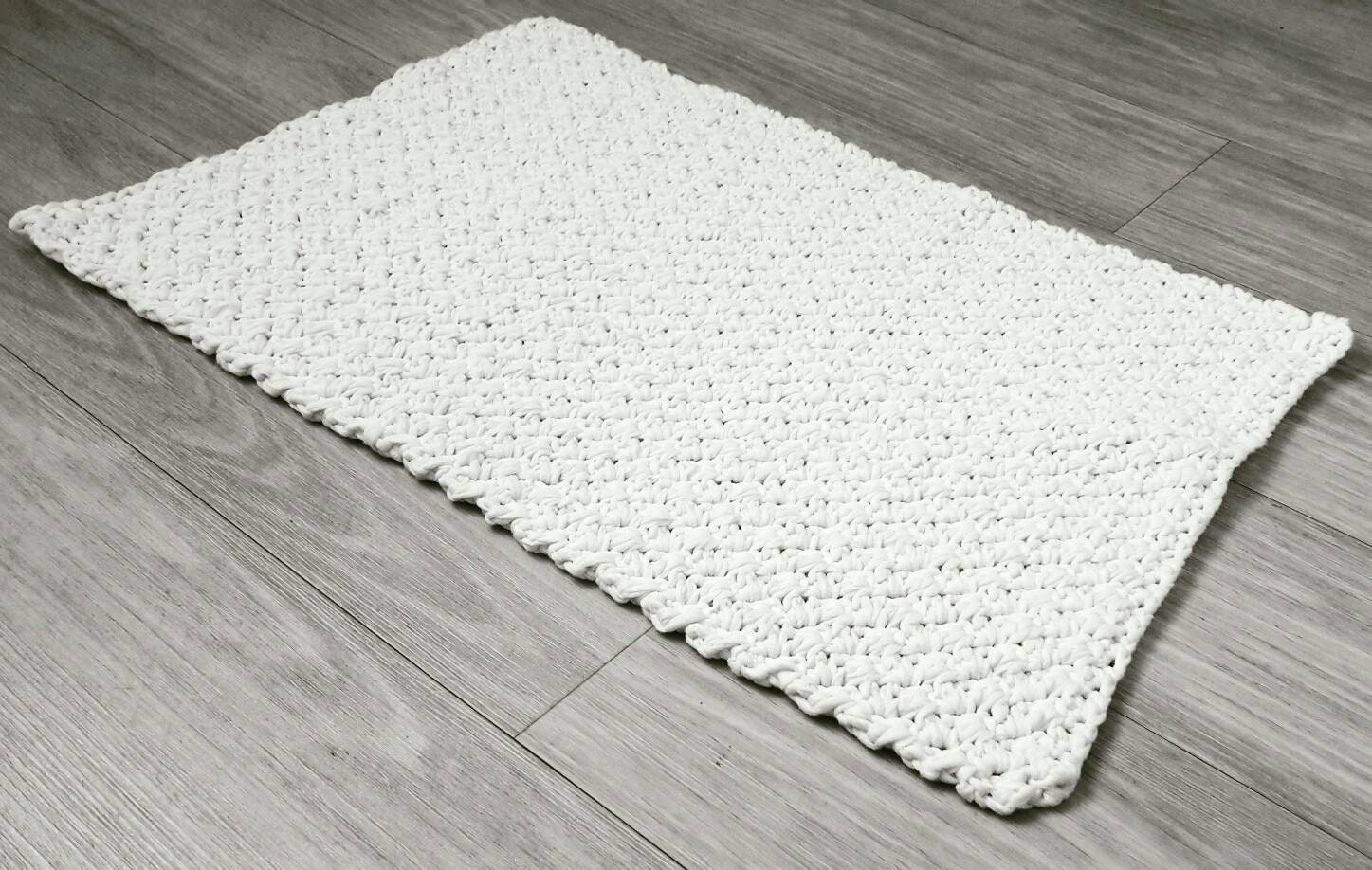 Tapis Rectangulaire Au Crochet Couleur et Dimension Choix -Modèle Agathe 100% Coton