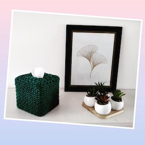 Cover for square crochet tissue box 100% cotton colors of your choice