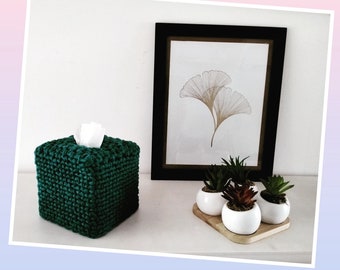 Cover for square crochet tissue box 100% cotton colors of your choice