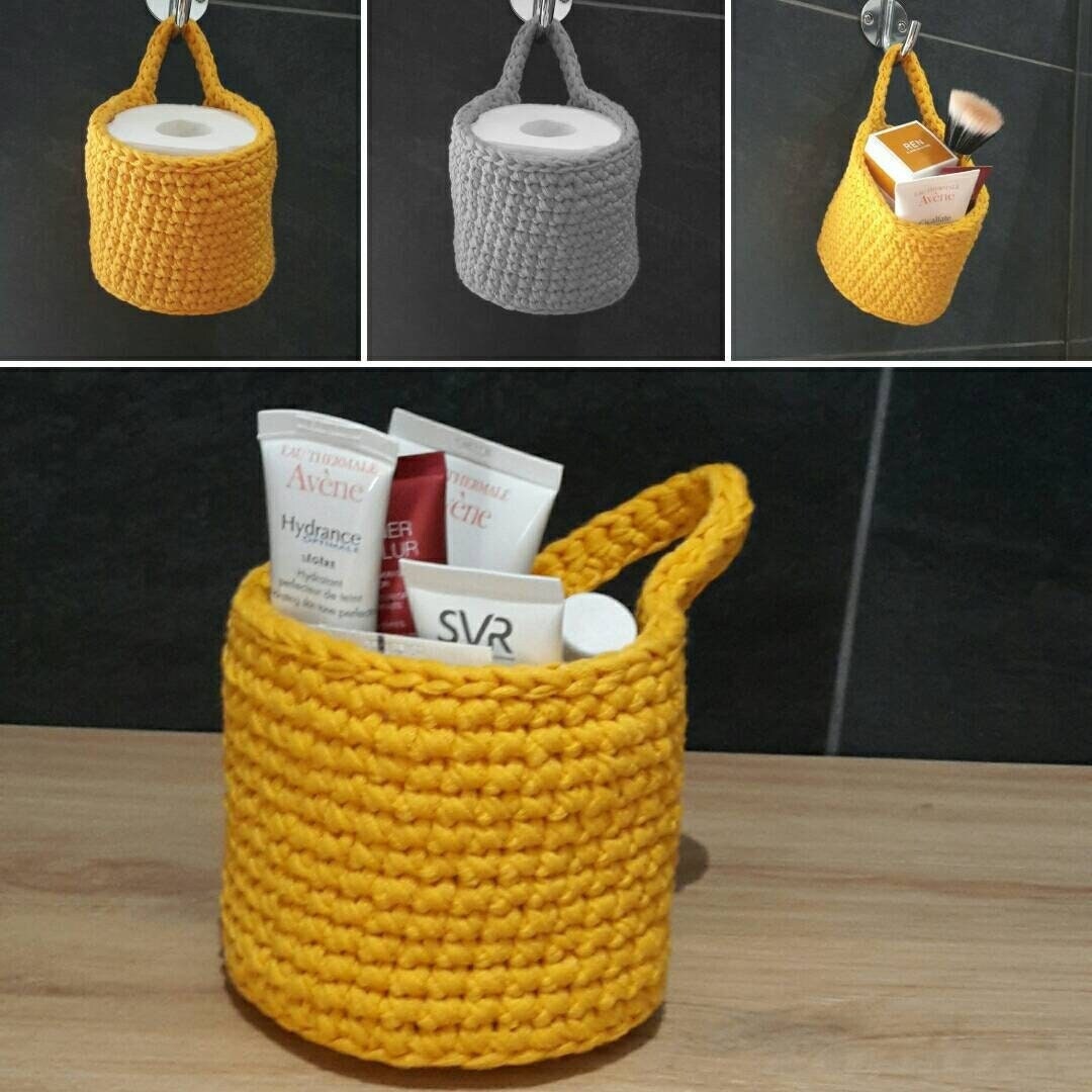 Pot à Suspendre Fait Main Crocheté 100% Coton Dimensions et Coloris Au Choix