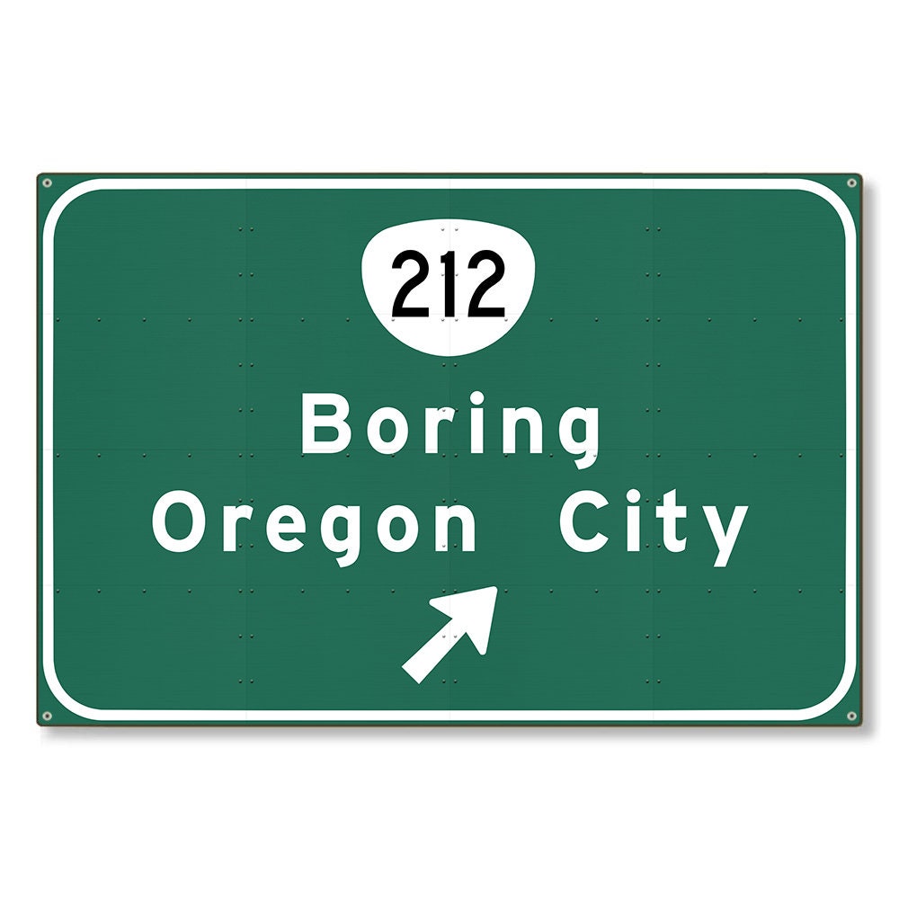 Metal Wall Decor Boring Oregon City Highway Sign Or Travel Etsy