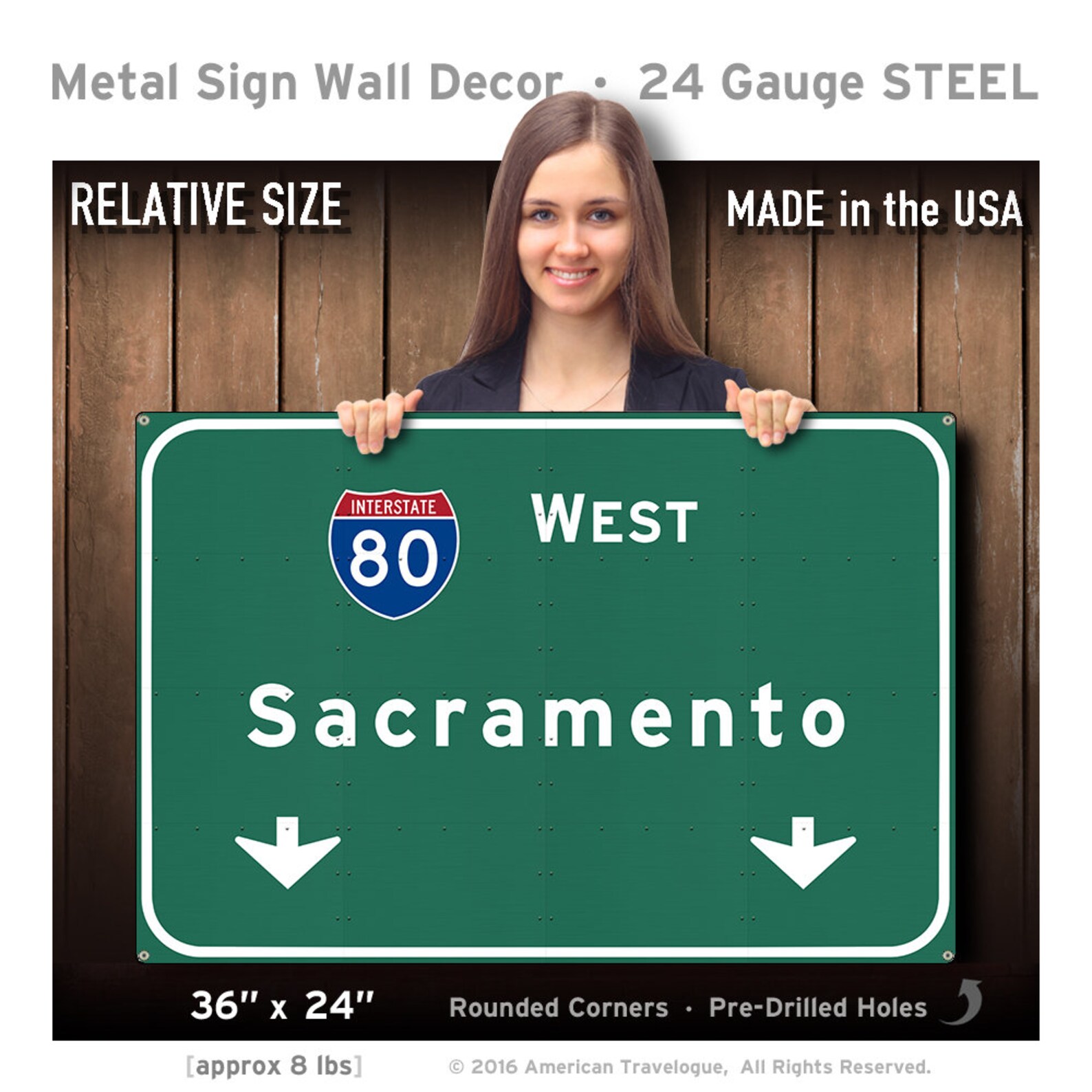 Metal Wall Decor Sacramento Highway Sign California CA Etsy