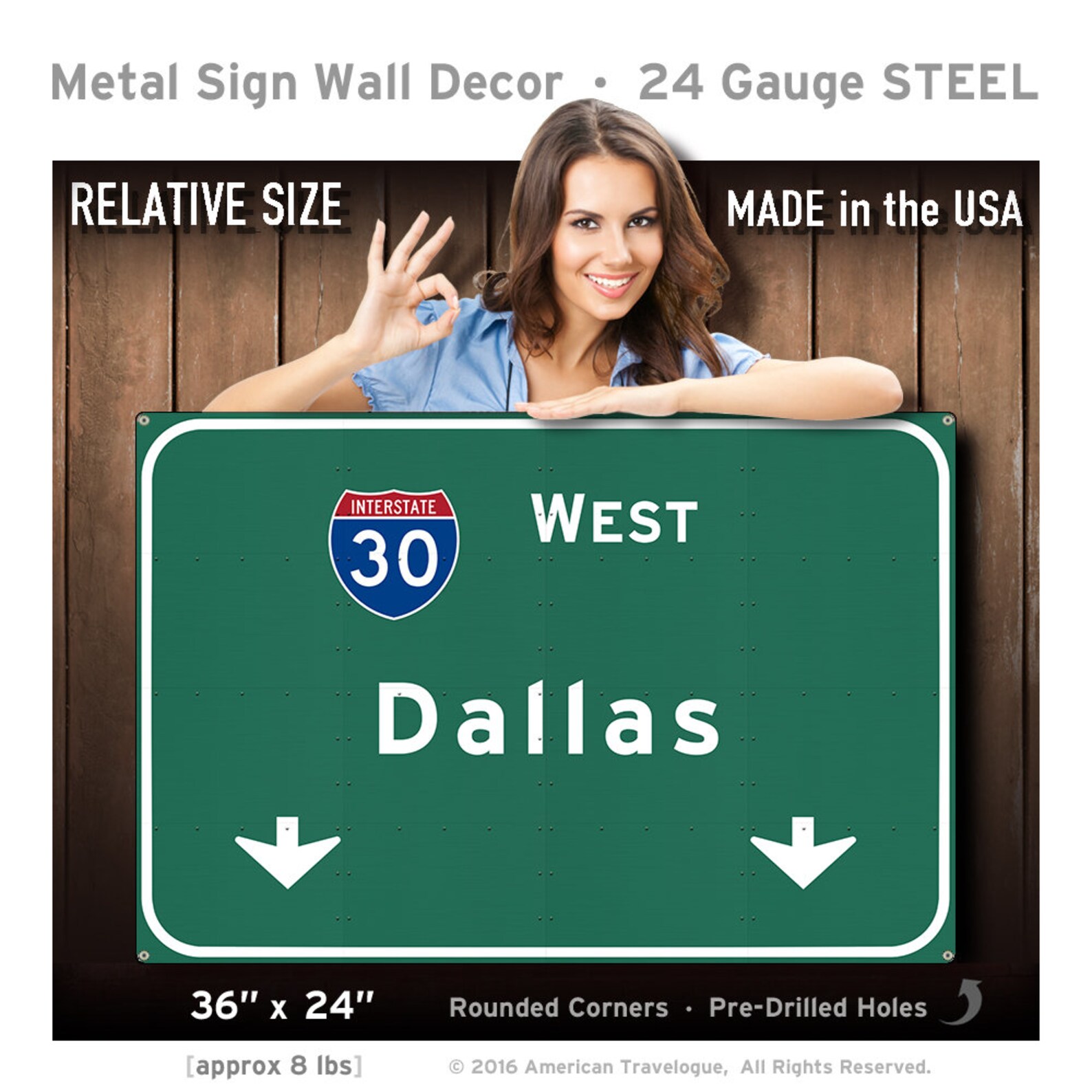 Metal Wall Decor Dallas Highway Sign Texas TX Travel Etsy