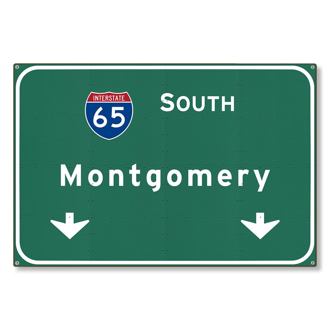 Metal Wall Decor Montgomery Highway Sign Alabama AL Travel Etsy
