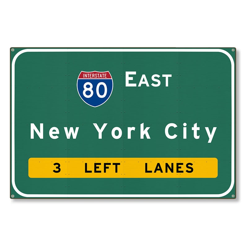 Metal Wall Decor New York City NYC Highway Sign NY Travel Etsy