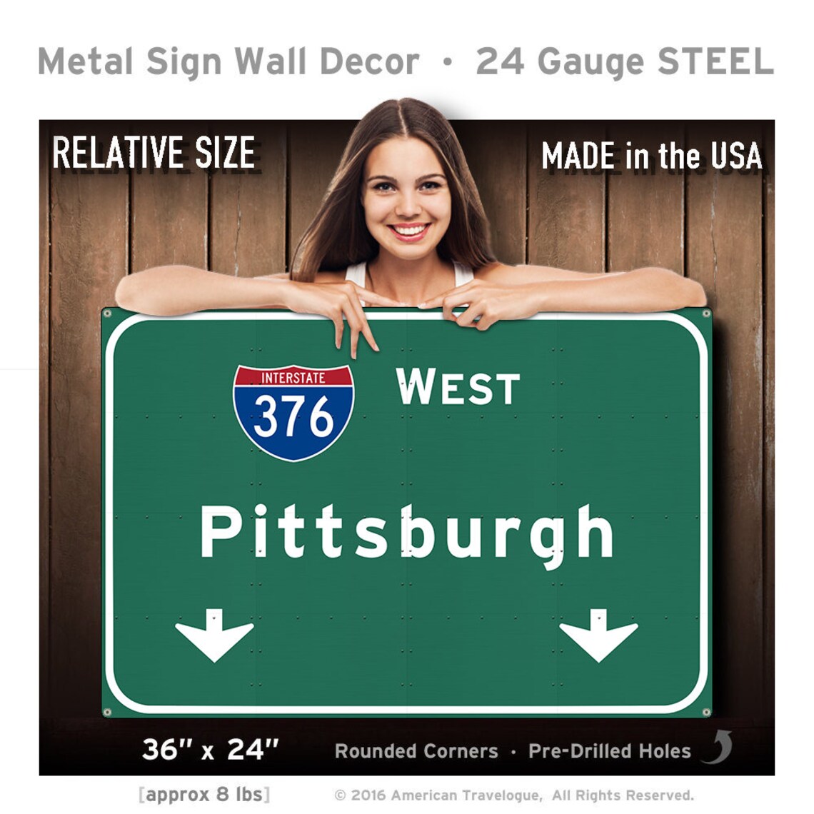 Metal Wall Decor Pittsburgh Highway Sign Pennsylvania PA Etsy
