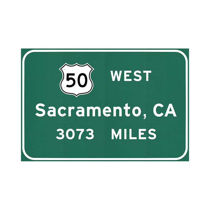 Metal Wall Decor Sacramento Highway Sign California CA Etsy Australia