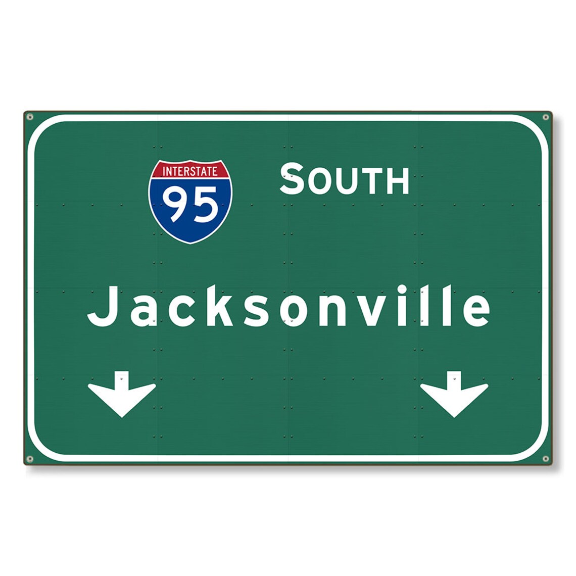 Metal Wall Decor Jacksonville Highway Sign Florida FL Travel Etsy