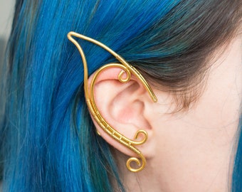 Alyon ear cuff elfic gold stainless steel earrings