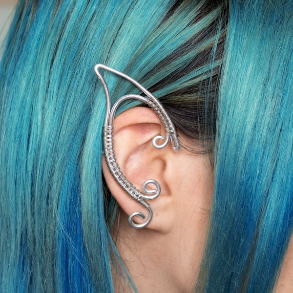 Faramir ear cuff elfic silver stainless steel earrings