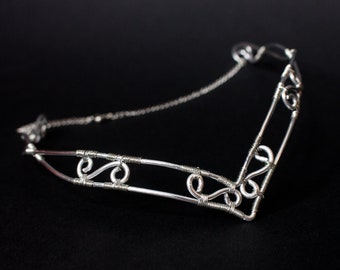 Beruthiel Elfic Viking tiara in silver stainless steel