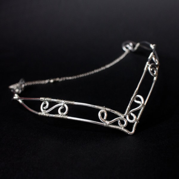 Beruthiel Elfische Wikinger Tiara in Silber Edelstahl