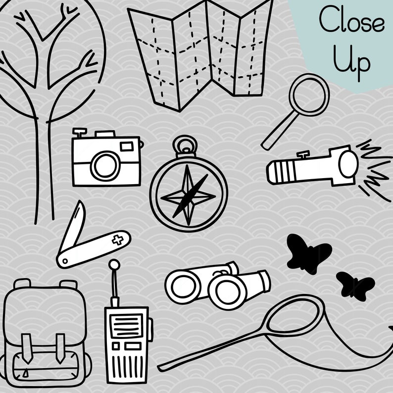 Download Hand Drawn Vintage Trailer Outdoor Woodland Illustration Camp Fire Outline Drawing 60 Camping Clip Art Png Eps Pdf Svg Dxf Fishing Clip Art Art Collectibles Seasonalliving Com