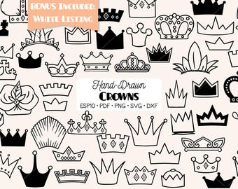 Imágenes prediseñadas de corona / Tiara de princesa, corona de rey (png, svg, eps, pdf, dxf)