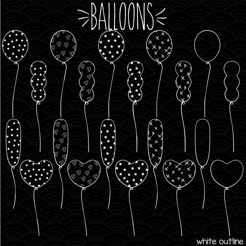 Download Birthday Party Items Vector 60 Balloons Clip Art Png Svg Eps Pdf Dxf Hand Drawn Heart Shape Balloons Bundle Clip Art Art Collectibles Investmentcable Com