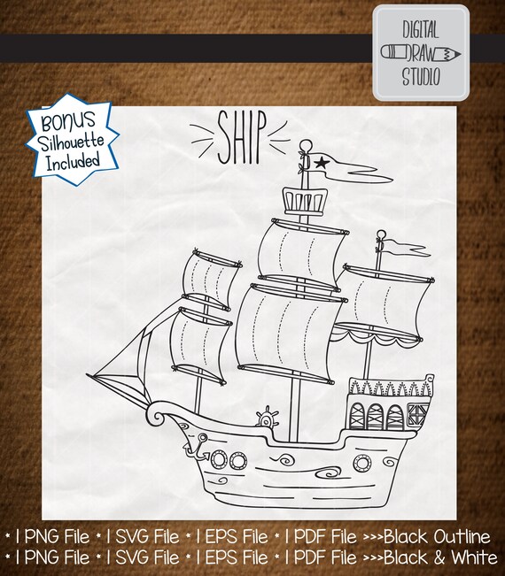 Vorlage: Piratenschiff Segel Vorlage