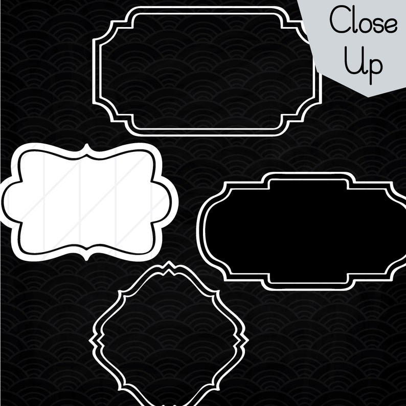 36 White Vintage Double Frames Clip Art Hand Drawn Border ...