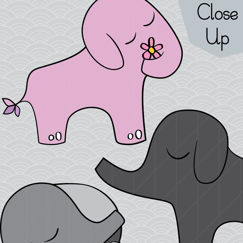 Download Clip Art Jungle Animal Outline Drawing Bundle Png Svg Eps Pdf Hand Drawn Elephants Clip Art Baby Elephant Vector Graphics Illustration Art Collectibles