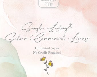 Licencia comercial Silver / SOLO gráficos / No se requiere crédito / Pequeña empresa / Copias ilimitadas
