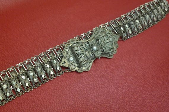 Antique Collectible Belt, Antique Silver Belt, Ant