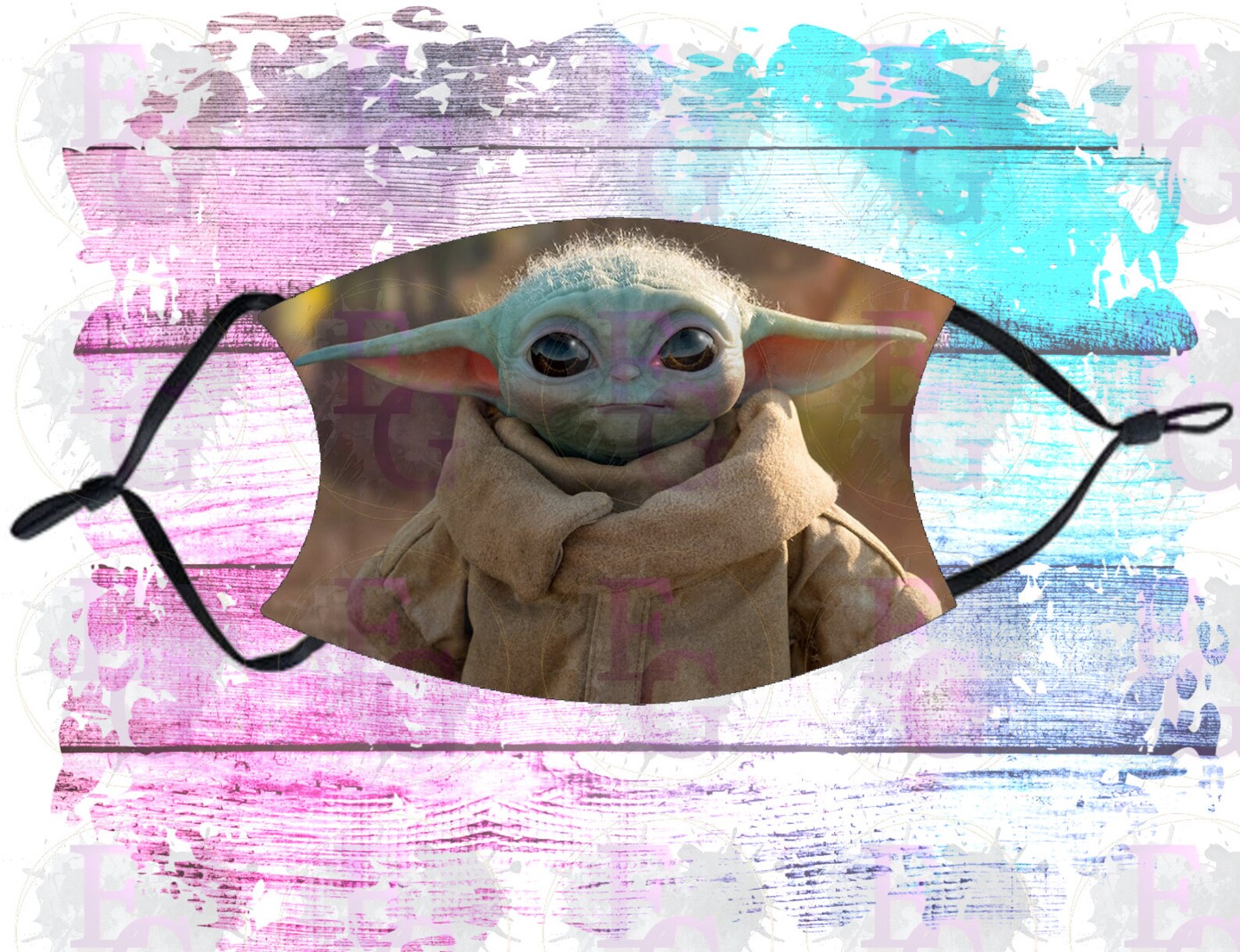 Cute Baby Yoda Mask Etsy