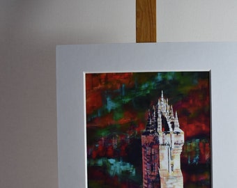 Wallace Monument orange/ teal